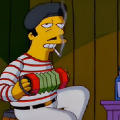 Sad-looking frenchman