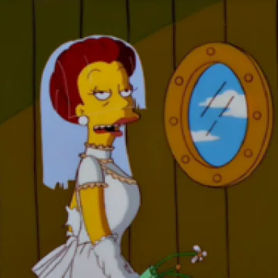 Woman in wedding dress