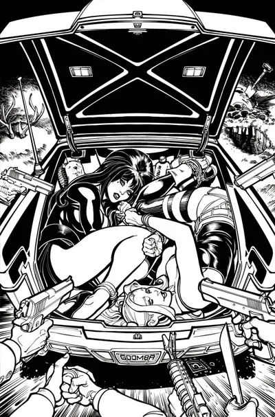 Cover of Chad Hardin Incentive B&W Virgin Variant (1:15)