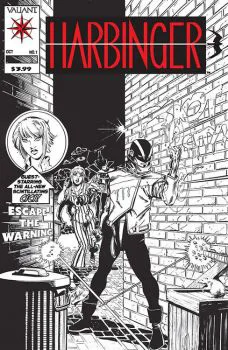 Cover of Kowabunga Comics B&W Homage Bob Layton Variant