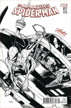 Cover of Cover D Humberto Ramos Fan Expo Stan Lee Collectables B&W Variant