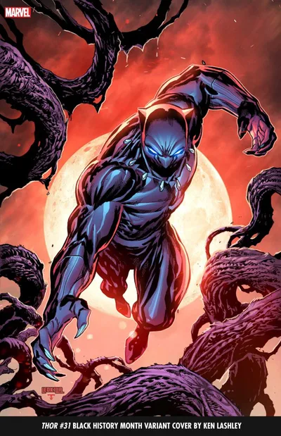 Cover of Incentive Ken Lashley Black Panther Black History Month Variant Cover