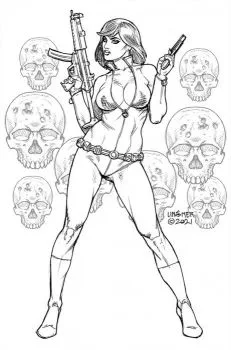 Cover of Cover L Joseph Michael Linsner B&W Virgin Variant