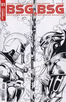Cover of Cover L Roberto Castro 1:40 Retailer Incentive B&W Cylon Profile Split Variant Cover L