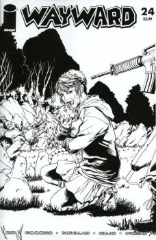 Cover of Walking Dead #47 Tribute B&W Cover