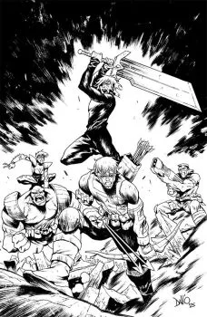 Cover of Cover J Maxi Dallo Youngblood Team Up B&W Variant