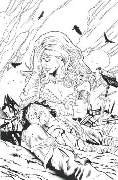 Cover of Greg Land Incentive B&W Virgin Variant (1:7)