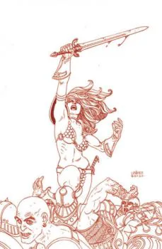 Cover of Cover Q Linsner Crimson Red Line Art Virgin Cover