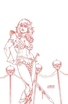Cover of Cover P Linsner Crimson Red Line Art Virgin Cover