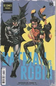 Cover of Mario Fox Foccillo Fight Poster Batman vs Robin Variant