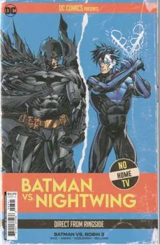 Cover of Mario Fox Foccillo Fight Poster Batman vs Nightwing Variant