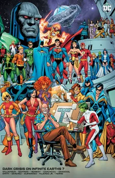 Cover of Incentive Premium George Perez Tribute Wraparound Virgin Foil Variant