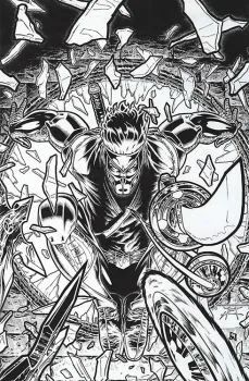 Cover of Cvr O One Stop Comic Shop Connected Cover B&W Virgin Var Edwards