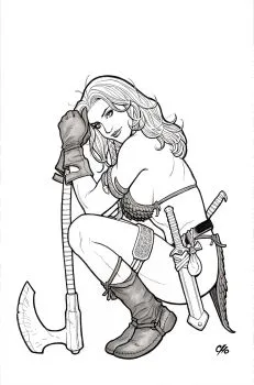 Cover of Cover J Frank Cho Incentive Line Art Variant (1:15)
