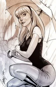 Cover of J. Scott Campbell Exclusive Rainy Gwen Sketch Variant (Ltd. 1500)