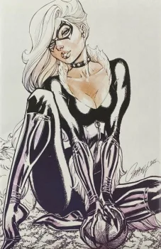 Cover of J. Scott Campbell Exclusive Black Cat Sketch Variant (Ltd. 1250)