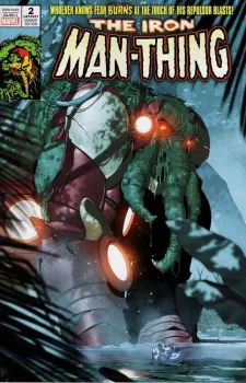 Cover of Variant Mattia De Iulus Iron Man-Thing Horror Cover