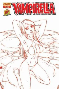 Cover of Alé Garza Blood Red Risque Dynamic Forces Exclusive Variant
