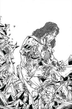 Cover of Cover U Incentive 21 Copy FOC McFarlane Homage B&W Jamie Biggs Virgin Variant Cover