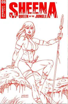Cover of Cover P 1:10 Joseph Michael Linsner Fiery Red Line Art FOC RIC
