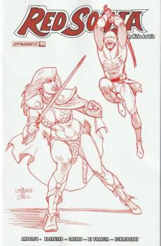 Cover of Cover P FOC Incentive Fiery Red Line Joseph Michael Linsner Cover