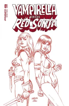 Cover of Cover AA ncentive Joseph Michael Linsner Fiery Red Line Art Cover