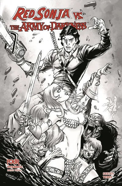 Cover of Tim Seeley Incentive B&W Variant (1:10)