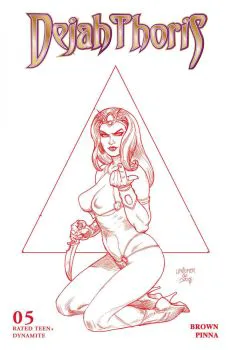 Cover of Cover P Joseph Michael Linsner Incentive Red Line Art Variant