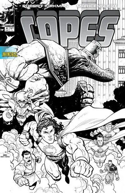 Cover of Cover E 1:50 Ryan Ottley Black & White Variant