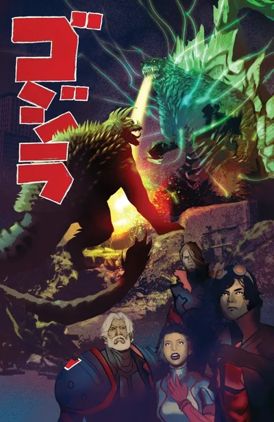 Cover of 1:25 Louie De Martinis Godzilla Raids Again Poster Homage Variant
