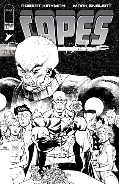 Cover of Cover E 1:50 Ryan Ottley Black & White Variant