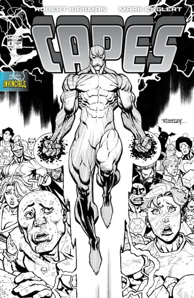 Cover of Cover E 1:50 Ryan Ottley Black & White Variant