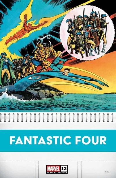 Cover of 1:50 Joe Sinnott Bicentennial Calendar Hidden Gem Variant