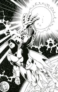 Cover of Cover Q Bob Layton Incentive B&W Virgin Variant