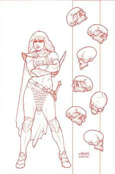 Cover of Cover M Joseph Michael Linsner Incentive Red Line Art Virgin Variant (1:10)