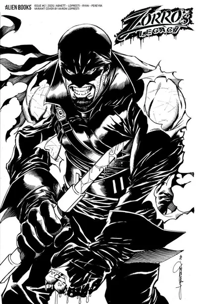 Cover of Cover D Aaron Lopresti Cover D B&W Variant