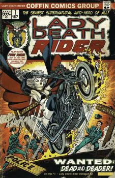 Cover of Cover Q Steven Butler Lady Death Rider Damaged Variant