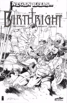 Cover of Cover C "Negan Kills..." SDCC 2016 Exclusive Sketch