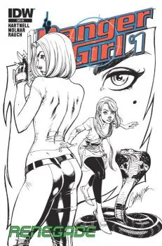 Cover of J. Scott Campbell B&W Variant (1:10)