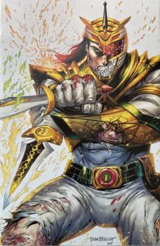 Cover of Cover Q Tyler Kirkham Battle Damage White Variant