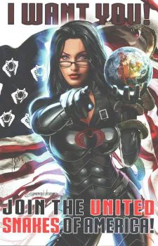 Cover of Greg Horn www.GregHornArt.Com "United Snakes of America" Retailer Exclusive Variant Cover B (Ltd. 500)