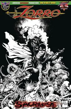 Cover of Cover C Visions Of Zorro B&w Ltd Ed Cover