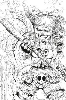Cover of Tyler Kirkham Exclusive B&W Virgin Variant