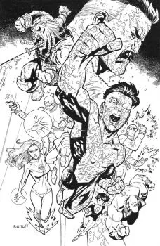 Cover of Cover E Ryan Ottley SDCC Exclusive B&W Variant (Ltd. 100)