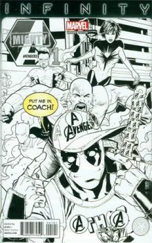 Cover of Carlo Barberi Deadpool Party Black and White Variant Cover