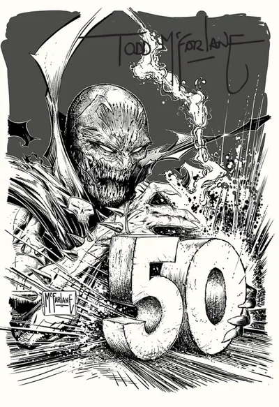 Cover of Todd Mcfarlane Incentive B&W Variant (1:250)
