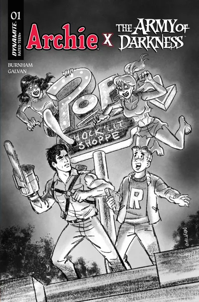 Cover of Cover J 1:10 Bill Galvan Black & White Variant