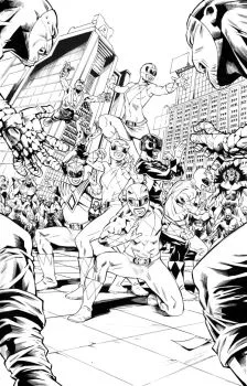 Cover of Esau Escorza & Isaac Escorza Exclusive Team-Up B&W Virgin Variant