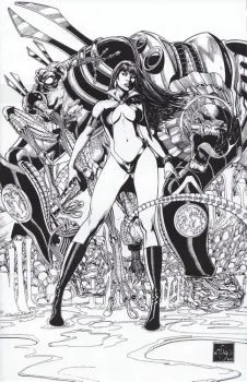 Cover of Cover O Ethan Van Sciver Cyberfrog Special Edition Black & White Virgin Cover