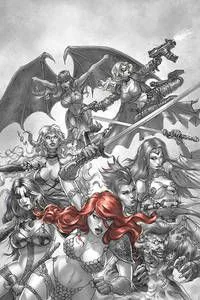 Cover of Cover AA Variant Alan Quah B&W Red Virgin Cover